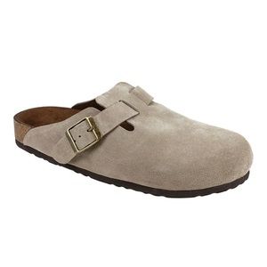 Bari Leather Footbeds Clog in taupe (looks like Birkenstock Boston)